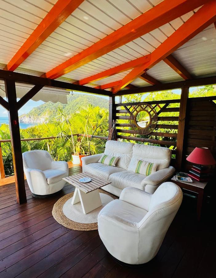 Vue Mer/3Beds/Piscine/Wifi/900 Metres De La Plage Deshaies Dış mekan fotoğraf