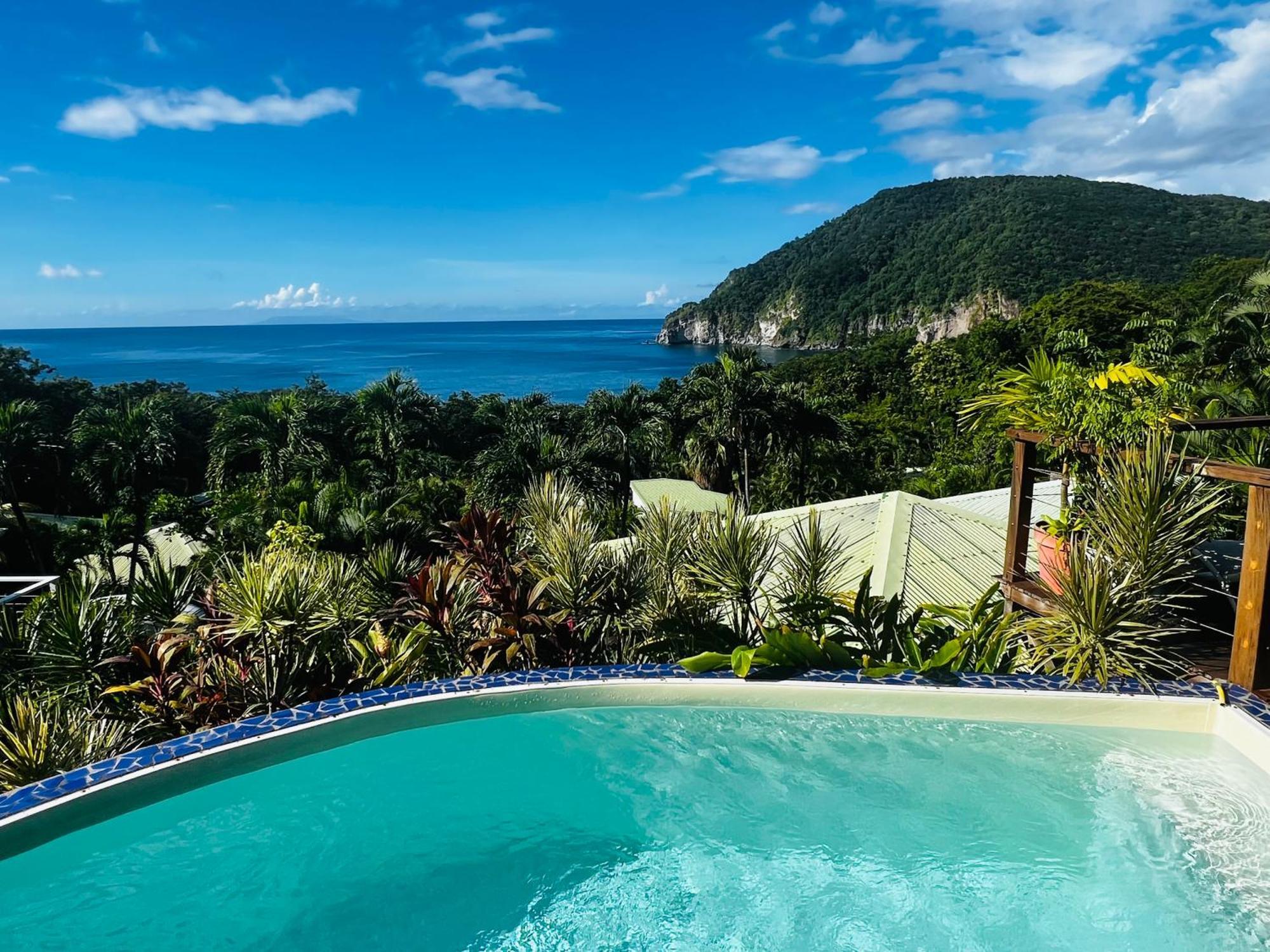 Vue Mer/3Beds/Piscine/Wifi/900 Metres De La Plage Deshaies Dış mekan fotoğraf