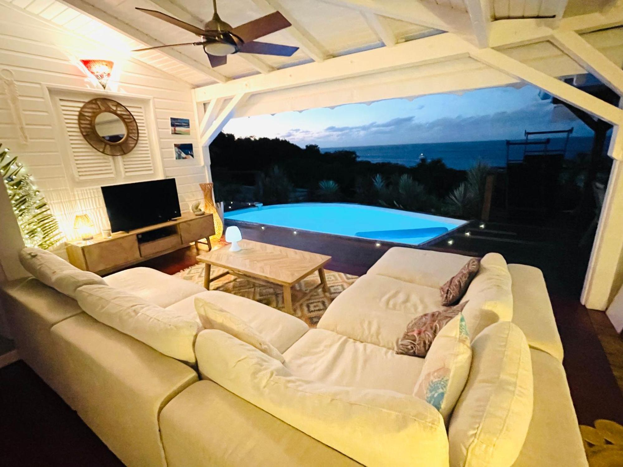 Vue Mer/3Beds/Piscine/Wifi/900 Metres De La Plage Deshaies Dış mekan fotoğraf